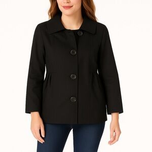 Colebrook Black Pleated Jacket Size Large